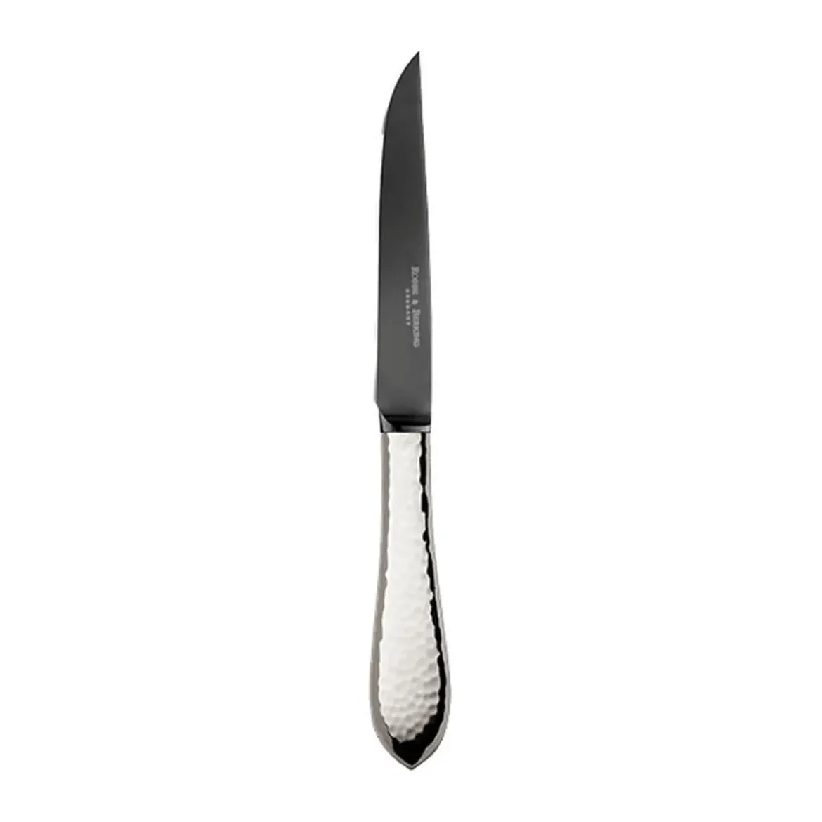 Robbe & Berking Steakmesser 23 cm Martelé Frozen Black 150 g versilbert