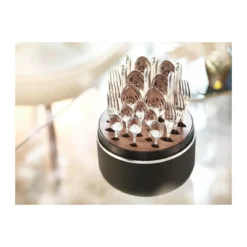 Robbe & Berking The Box - Belvedere 150 g versilbert inkl. 24-tlg Besteckset Frozen Black
