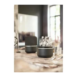 Robbe & Berking The Box - Belvedere 150 g versilbert inkl. 24-tlg Besteckset Frozen Black