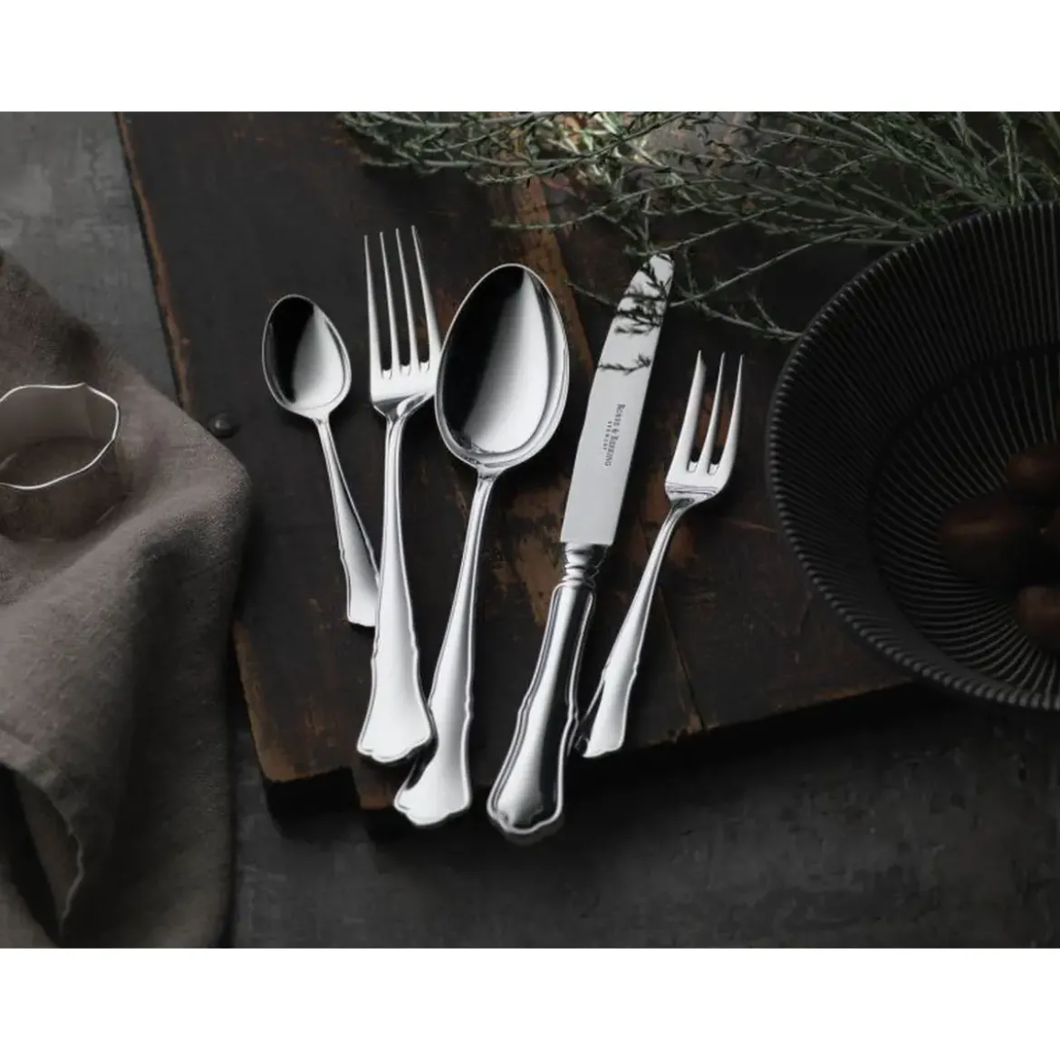 Robbe & Berking 30 tlg. Garnitur Alt Chippendale 150 g versilbert