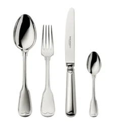 Robbe & Berking 4 tlg. Garnitur Alt Faden 150 g versilbert