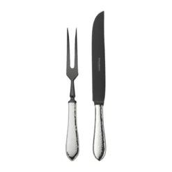 Robbe & Berking Tranchierset 4-tlg. Martelé Frozen Black 150 g versilbert