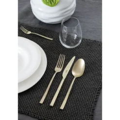 Sambonet Besteck-Set 60-tlg. Rock Antique PVD Champagne