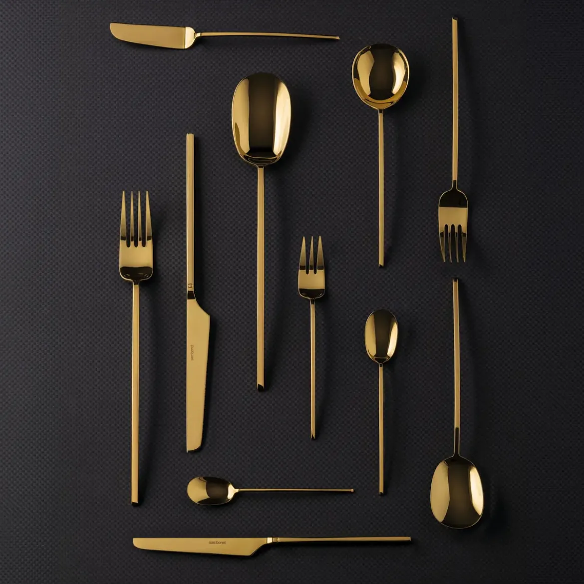 Sambonet Espressolöffel 6er-Set 100 Mirror PVD Gold