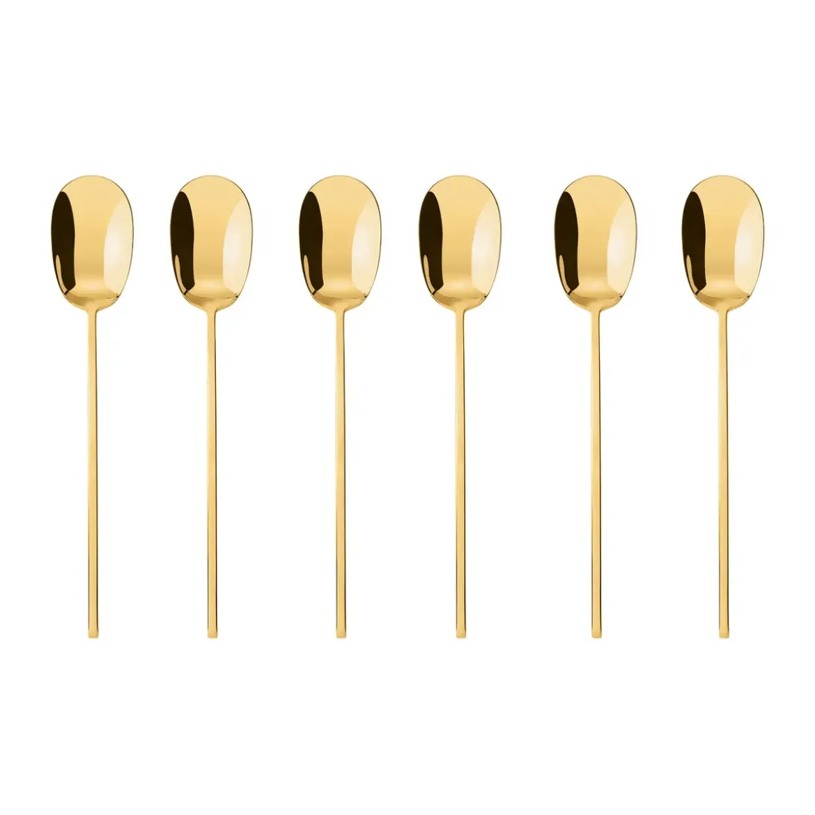 Sambonet Espressolöffel 6er-Set 100 Mirror PVD Gold