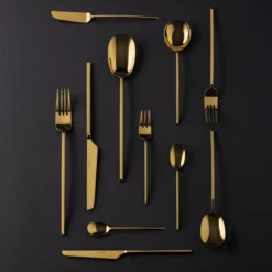 Sambonet Kuchengabel 6er-Set 100 Mirror PVD Gold