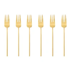Sambonet Kuchengabel 6er-Set 100 Mirror PVD Gold