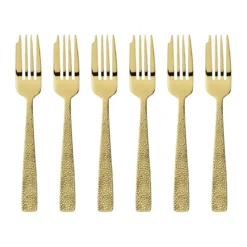 Sambonet Kuchengabel-Set 6-tlg. Siena Mirror PVD Gold