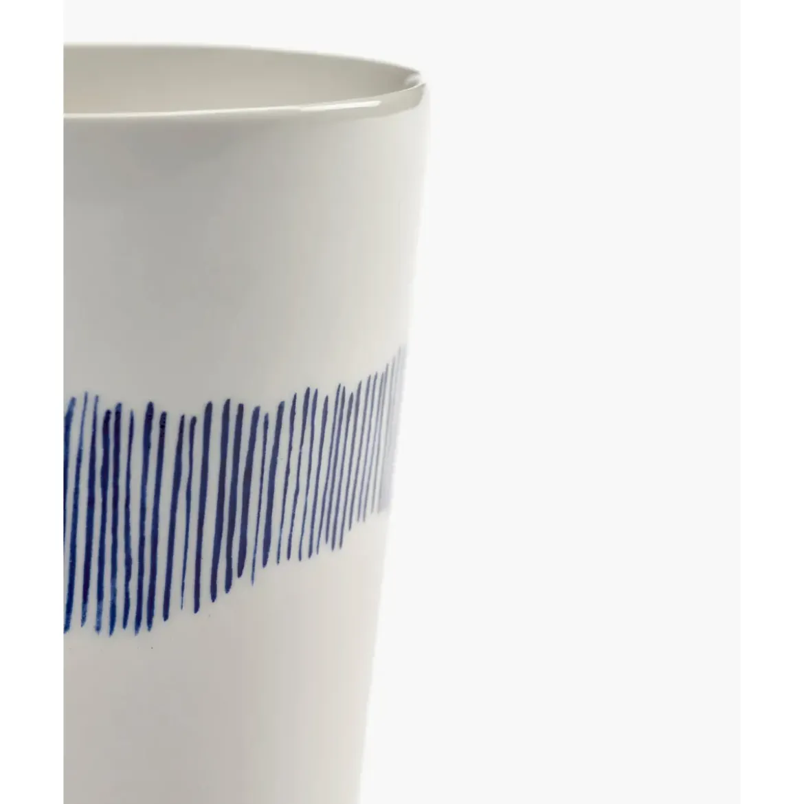 Serax Teetasse 0,33 l Feast weiß/blaue Streifen