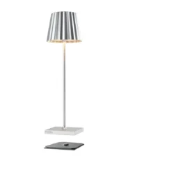 Sompex Akku-Tischleuchte 38 cm 2,4 W Troll 2.0 silber