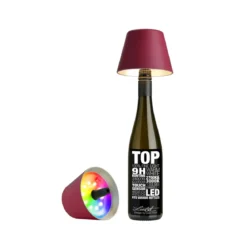 Sompex LED-Leuchte 11 cm 1,3 W Top 2.0 bordeaux mit RGB-Farbwechsel