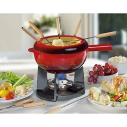 Spring Fondue-Garnitur 12-tlg. Saas-Fee rot