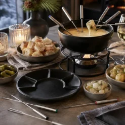 Spring Fondue-Teller 23 cm schwarz