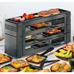 Spring Raclette Pizza für 6 46x22x16 cm schwarz