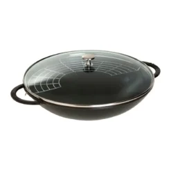 Staub Wok mit Glasdeckel 37 cm schwarz