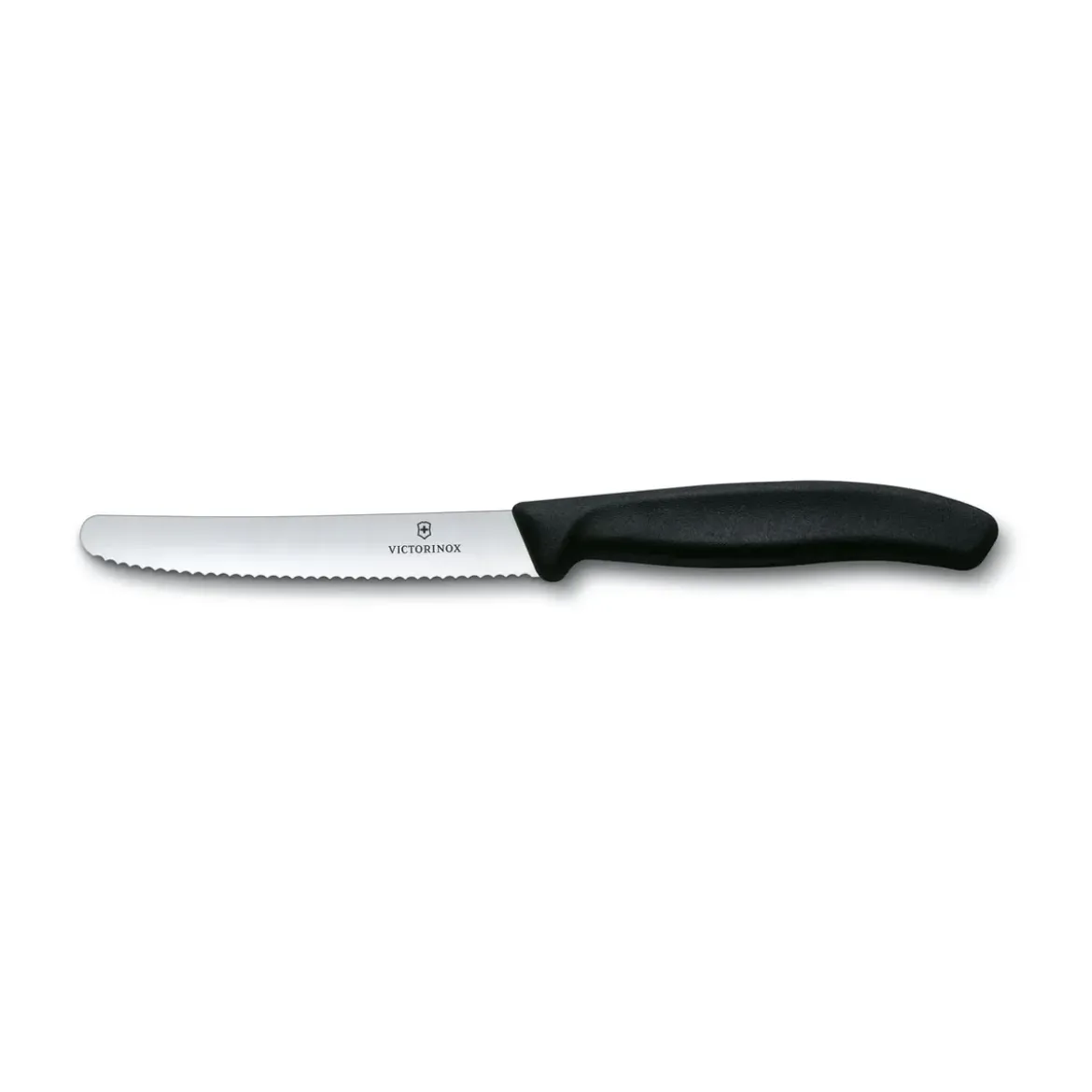 Victorinox Tomaten- und Tafelmesser 11 cm Wellenschliff Swiss Classic schwarz