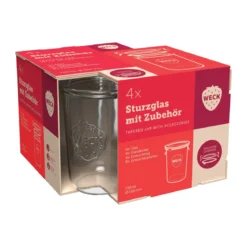 Weck Sturzglas RR100 0,85 l 4er-Set