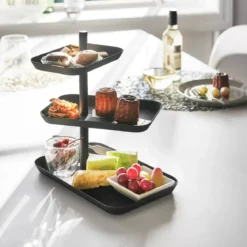 Yamazaki Etagere 3-stufig Tower schwarz