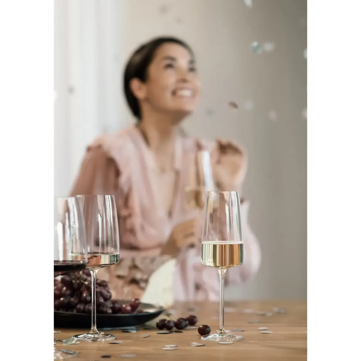 Zwiesel Glas Sekt- und Schaumweinglas leicht & frisch 2er-Set Vivid Senses
